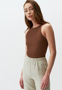 Jimmy Key SLIM FIT HALTER NECK BASIC - Top - brown
