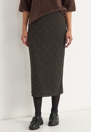 Bleistiftrock - dark brown