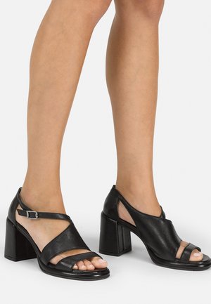 High heeled sandals - black