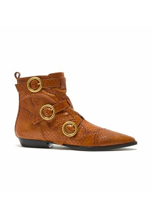 Bottines de cowboy / motard - amber