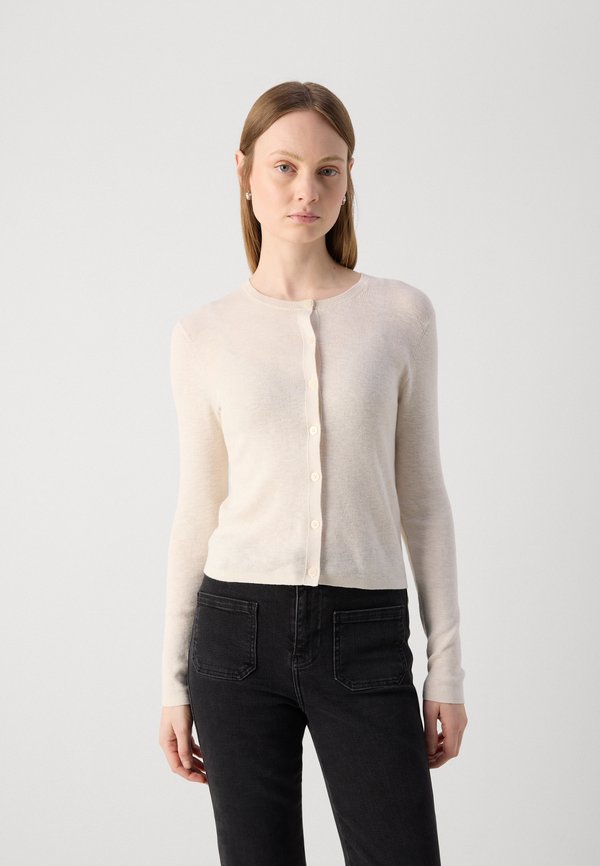 CARDIGAN LONGSLEEVE  ROUND NECK - Cardigan - natural