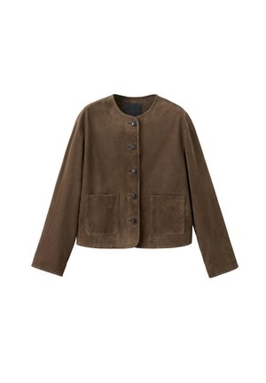 Mango, ADULT - Veste en cuir - khaki