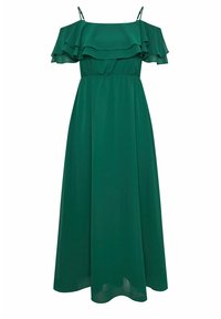 Yours Clothing FRILL COLD SHOULDER MAXI DRESS zielony