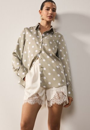 Next, REGULAR FIT - LONG SLEEVE SHIRT  . - Bluza s gumbima - sage green polka dot