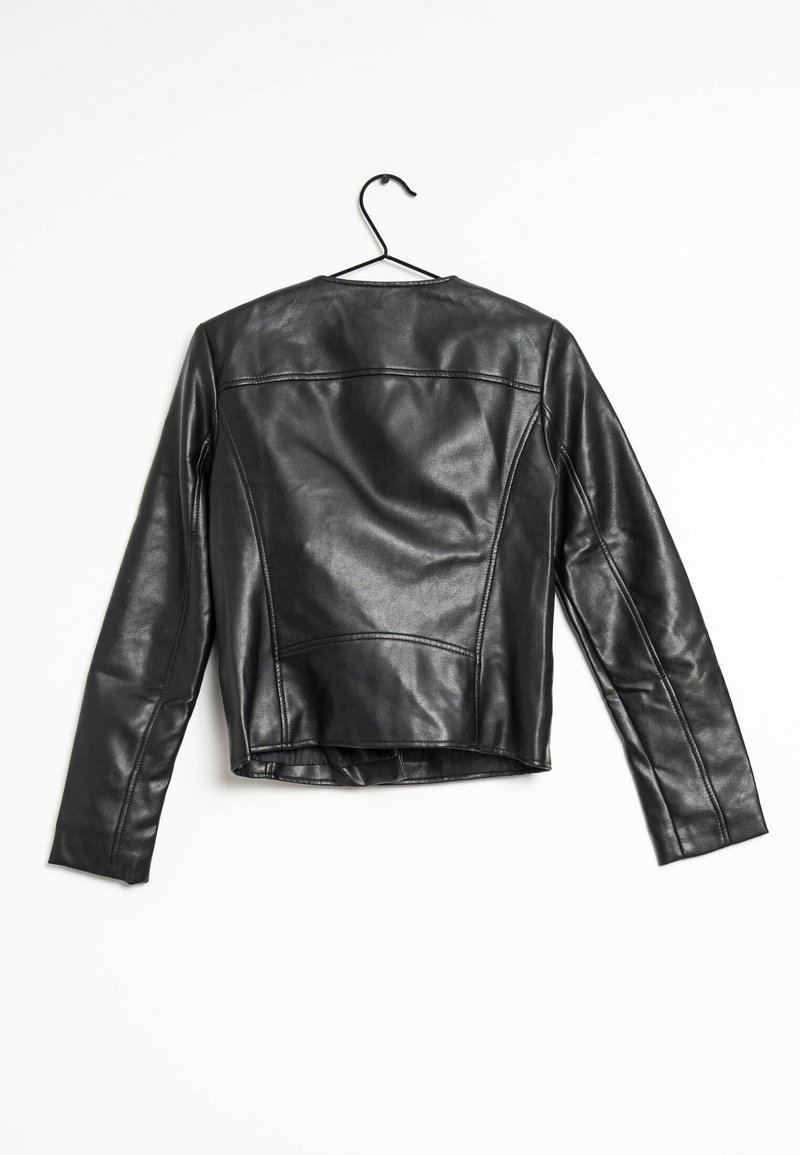 Mango Giacca di pelle black/nero (Second hand)