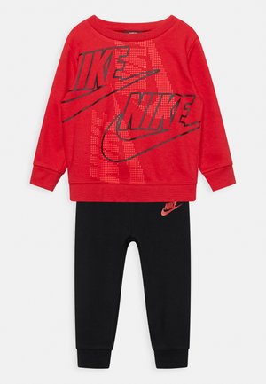 CREW PANT SET - Felpa - black / university red