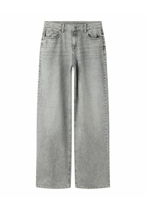 STRASS - Wide Leg - light grey denim