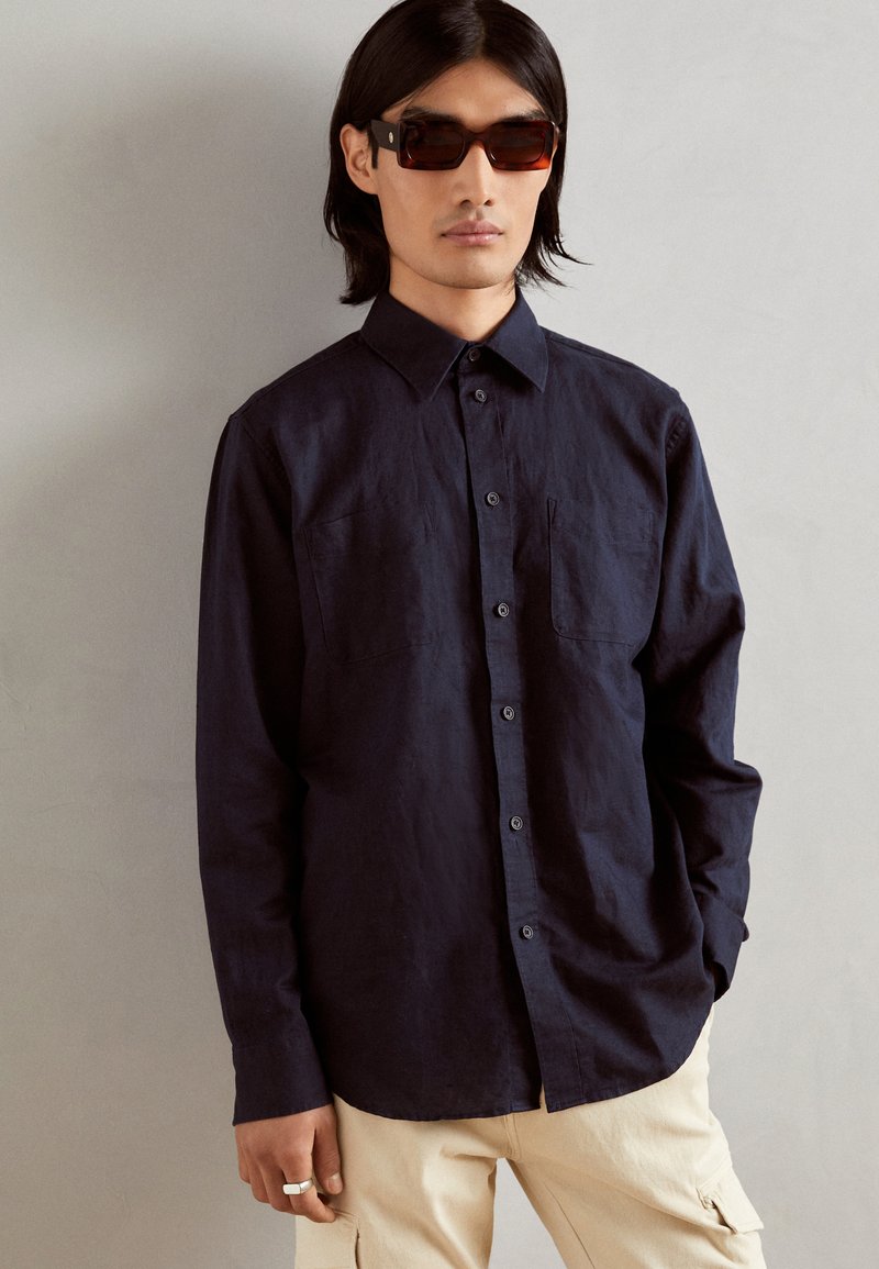 Esprit SOLID SHIRT REGULAR FIT - Ing - navy
