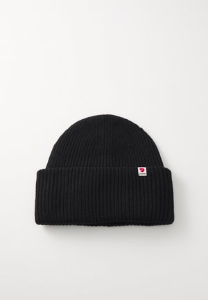 Fjällräven FJÄLLRÄVEN HEAVY BEANIE UNISEX - Čepice - black