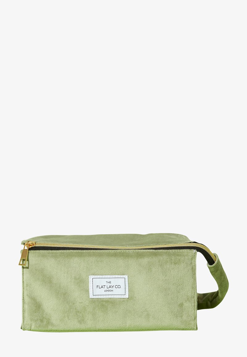 The Flat Lay Co. The Flat Lay Co. THE FLAT LAY CO. MAKEUP BOX BAG - Makeup accessory - sage green velvet