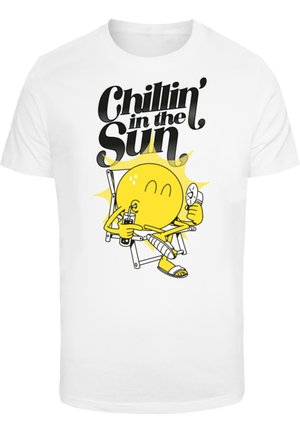 CHILLIN' THE SUN - Print T-shirt - white