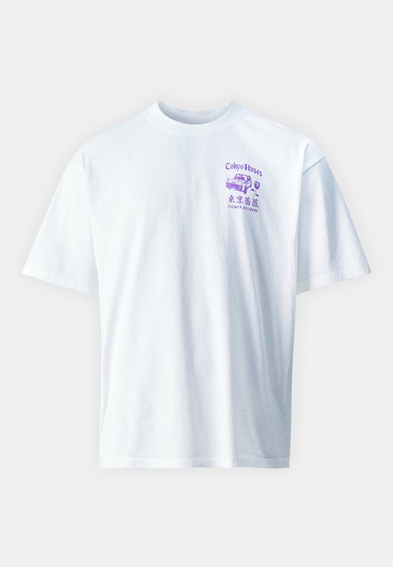 Edwin TOKYO ROSES UNISEX - Apdrukāts T-krekls - white/balts - Zalando.lv