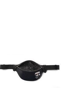 Czarna nerka z zamkiem błyskawicznym, zdobiona grafiką z postacią z kreskówki. Wnętrze wyłożone jest stonowaną wzorzystą podszewką. Dołączony jest regulowany pasek.