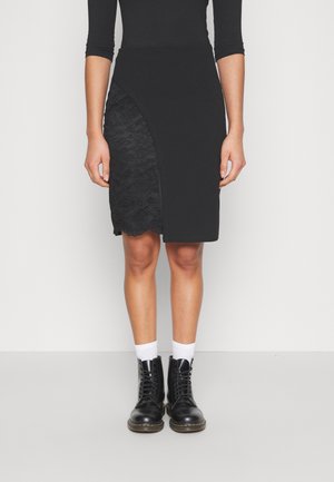 Anna Field Tall PANEL ASYMMETRIC SKIRT - Μίνι φούστα - black