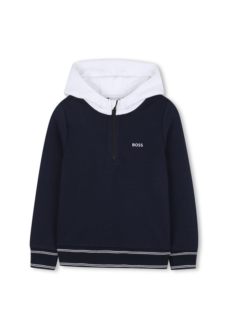 BOSS Kidswear - HALF ZIP - Sweat à capuche - navy, Agrandir