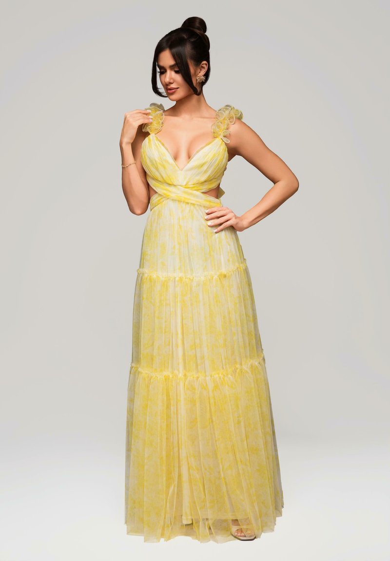 best affordable bridesmaid dresses online Women's Gradient Yellow Infinity Wrap Bridesmaid Dress, M / Light Yellow