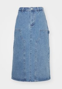 PAINTERS MIDI SKIRT - Falda vaquera - light indigo
