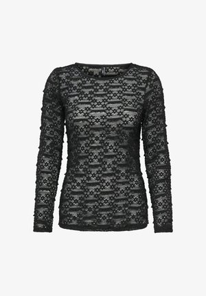 ONLY, ONLPITA L/S LACE TOP CS JRS - Блуза - black
