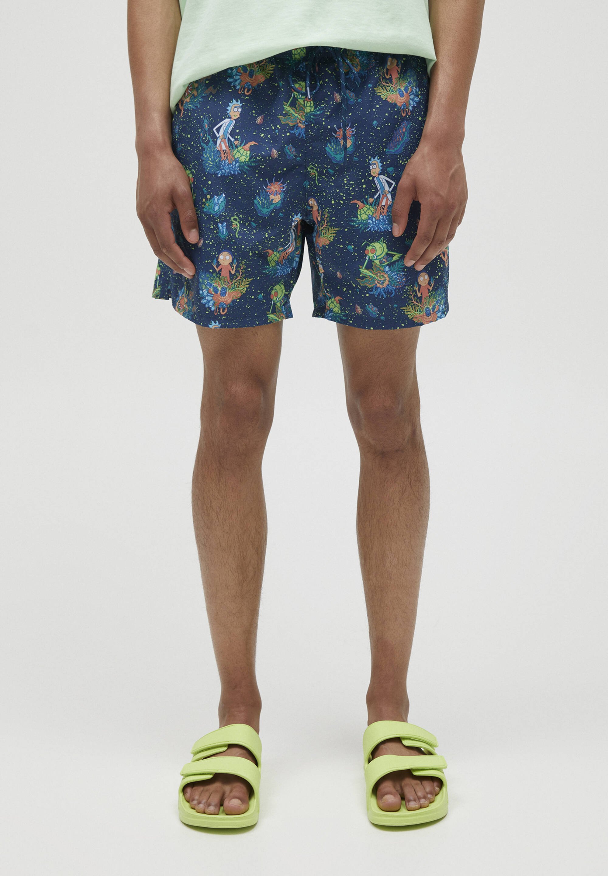 PULL\u0026BEAR RICK \u0026 MORTY - Shorts da mare - dark blue/blu scuro - Zalando.it