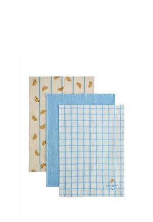 Next, SET OF 3 CLAUDE CROISSANT CLUB - Torchon - white blue