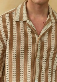 Next STRIPE SHORT SLEEVE - Vapaa-ajan kauluspaita - neutral