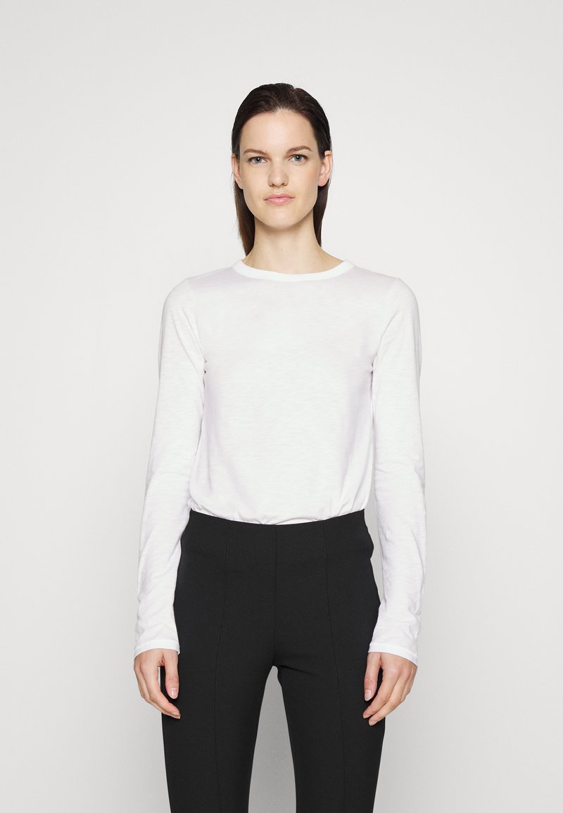 rag & bone THE SLUB LONGSLEEVE - Tops ar garām piedurknēm - bright white
