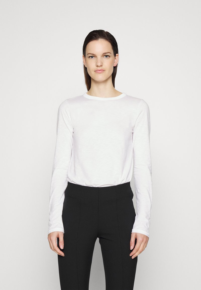 rag & bone - THE SLUB LONGSLEEVE - Top s dlouhým rukávem - bright white, Zvětšit