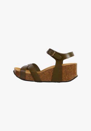 PLAKTON, Sandales à plateforme - green