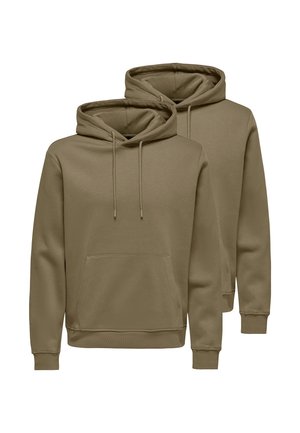 2ER PACK - Kapuzenpullover - caribou
