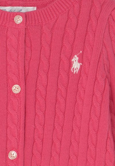 Polo Ralph Lauren MINI CABLE COTTON CARDIGAN - Casaco de malha - hot pink