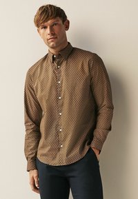 Next - STRETCH OXFORD - Camisa - black gold Imagen en miniatura 1