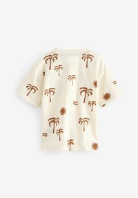 Next ALL OVER SHORT SLEEVE - REGULAR FIT - T-shirts print - ecru white palms