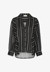 SLMARCELA PRINTED - Blúzka so zapínaním na gombíky - black w white stripes