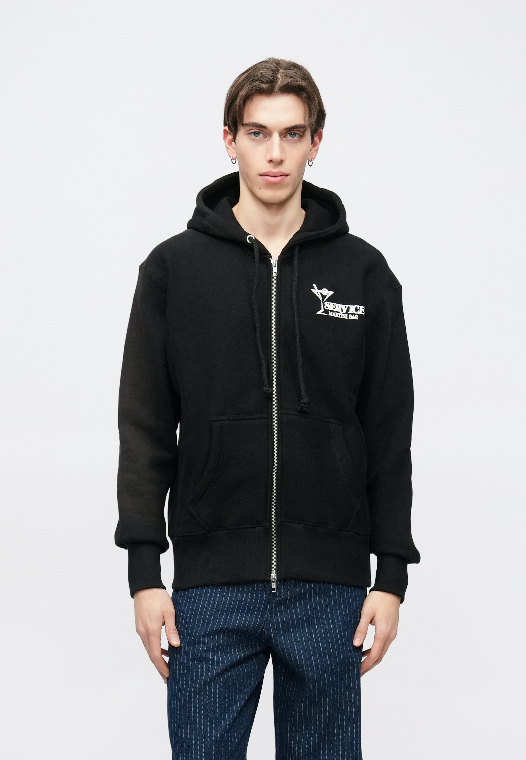 Service Works MARTINI ZIPPER HOODIE - Zip-up sweatshirt - black