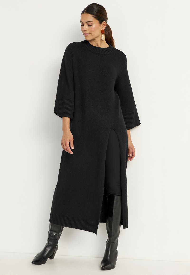 Cellbes of Sweden WITH HIGH SLIT - Strickkleid - black