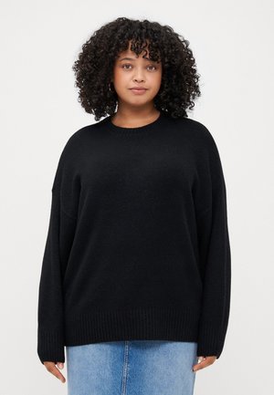 Vero Moda Curve VMCBOOM O NECK - Jumper - black