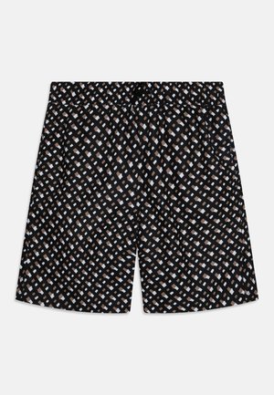 SWIM SHORTS - Swimming shorts - black/chocolate brown