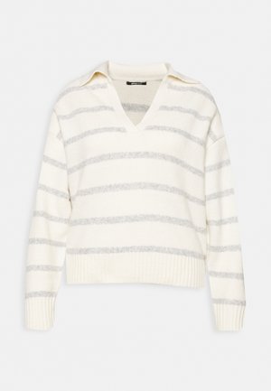 FLORA SWEATER - Jersey de punto - white/grey