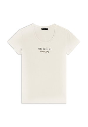 Freddy STRETCH CON GRAFICA BICOLORE - T-shirt imprimé - sugar swizzle