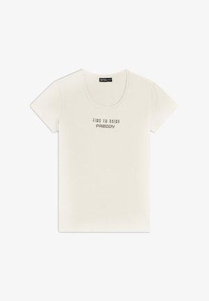 Freddy STRETCH CON GRAFICA BICOLORE - T-shirt con stampa - sugar swizzle