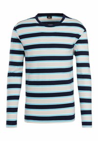 H.I.S SET - Conjunto de pijama - navy beige navy hellblau gestreift