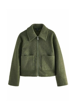 ZIP THROUGH TEXTURED - Vasaras jaka - olive green