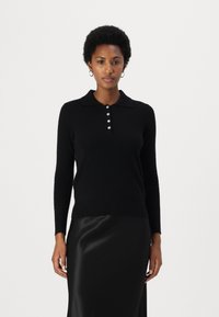 pure cashmere CLASSIC SWEATER - Pullover - black
