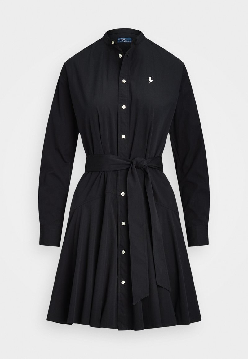 Polo Ralph Lauren PANELED COTTON SHIRTDRESS - Shirt dress - black - Zalando