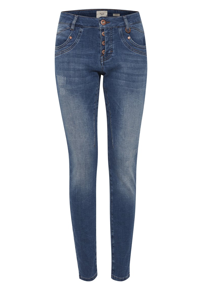 PULZ Jeans Skinny Fit blauw denim/bluedenim