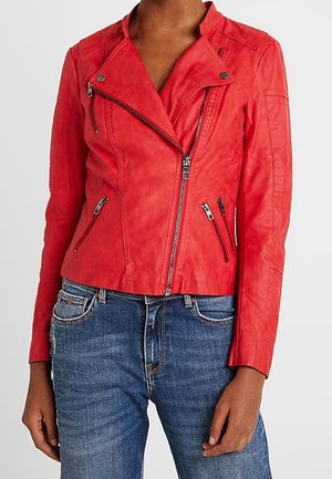 Imitatieleren jas - red