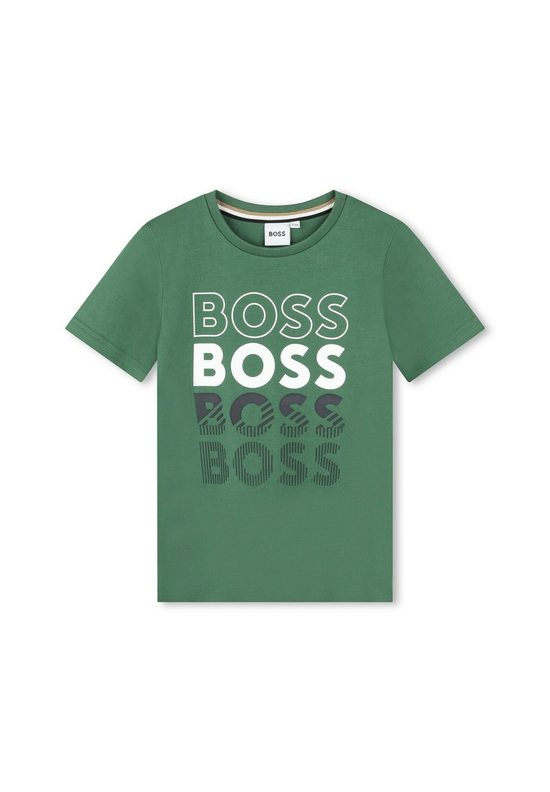 BOSS Kidswear T-shirt print groen BOSS Kidswear T-shirt print groen