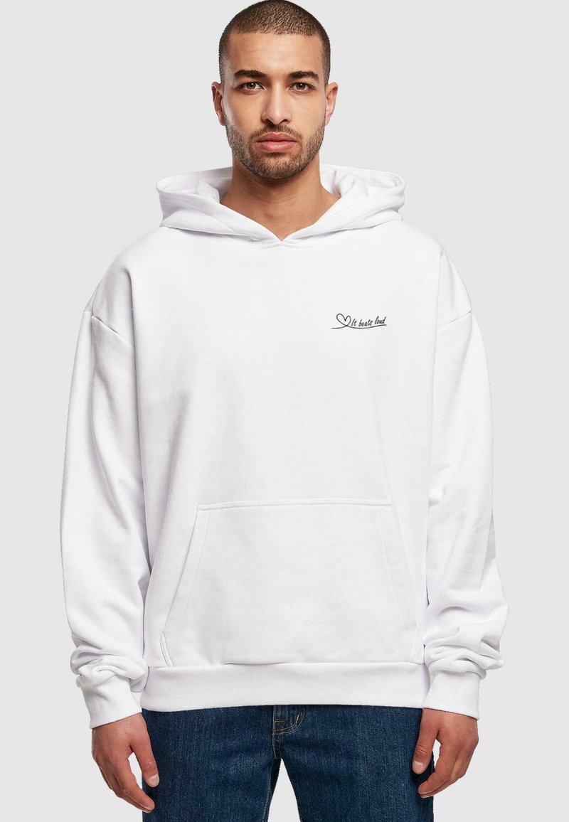 Merchcode IT BEATS LOUD ULTRA HEAVY - Hoodie - white