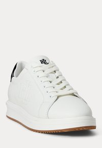 Lauren Ralph Lauren AINSLEY SMOOTH & CRINKLE LEATHER SNEAKER - Sportcipő - snow white/black
