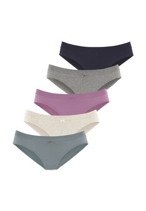 VIVANCE BY LASCANA 5 PACK - Nohavičky/Slipy - anthrazit meliert beige meliert flieder eukalyptus navy